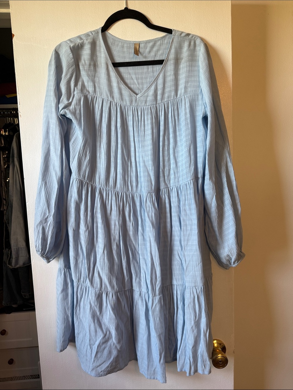 Soyaconcept SC-Calypso 6 Blue Tiered Mini Dress Small